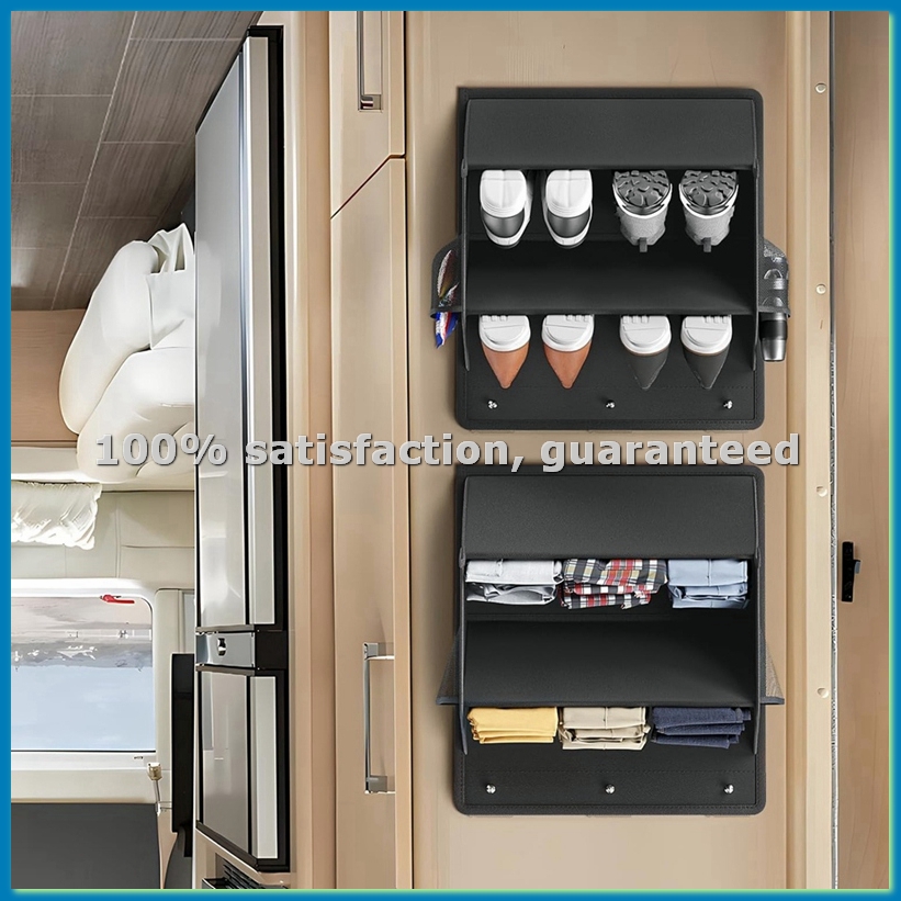 Wall Organizer Pocket - 2 Pack RV Shoe Storage with