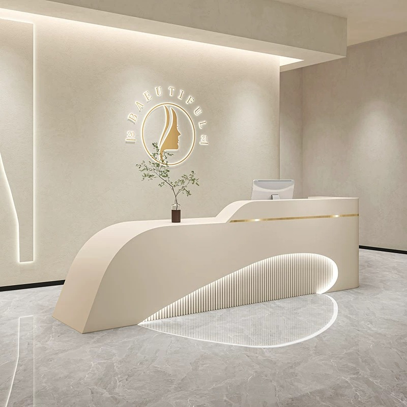 Office Furniture Store - Nordic High-end Beauty Salon Reception Desk