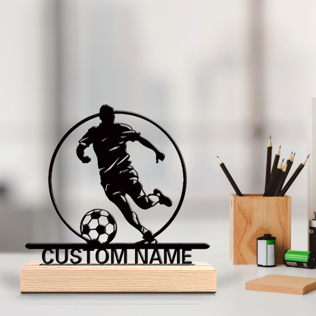 Custom Soccer Player Metal Sta - огляд і ціна Office Furniture Ideas