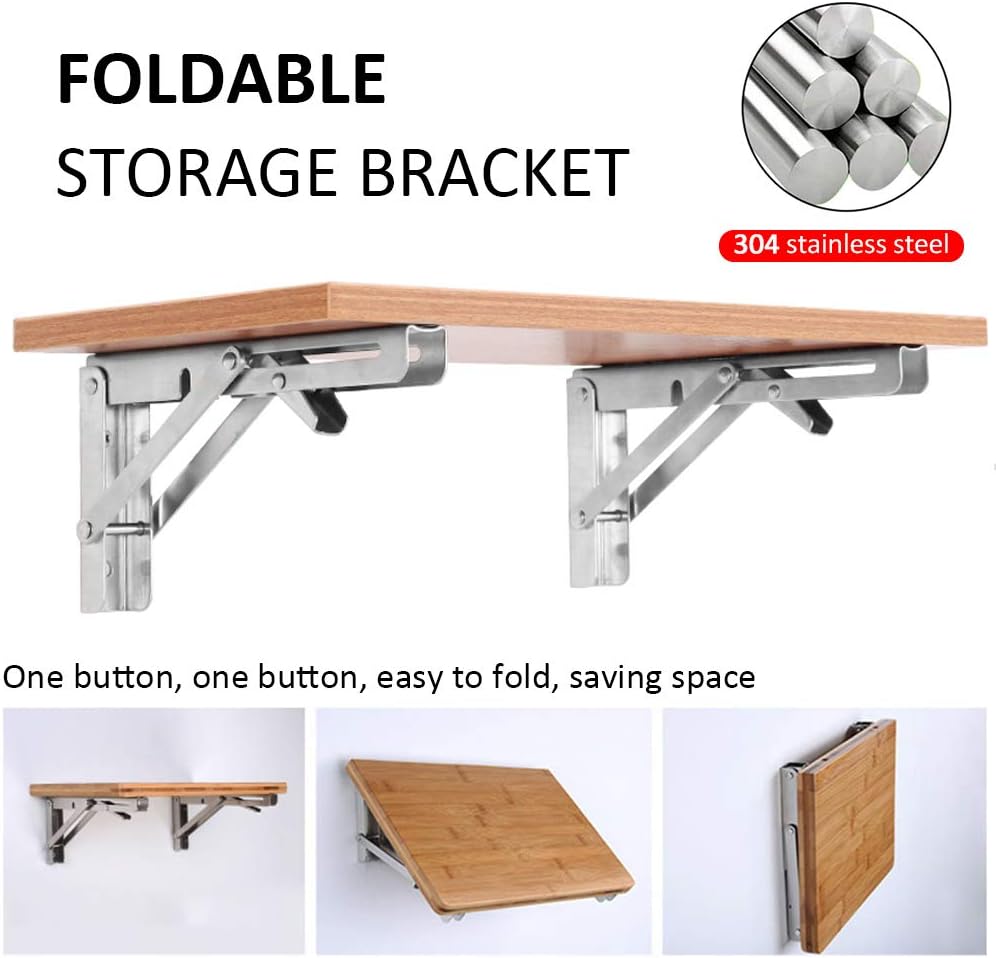 2PCS Folding Bracket for Shelf - огляд і ціна Wall Mounted Desk Fold